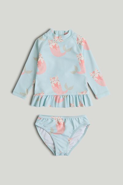 MOTHERCARE Mermaid Sunsafe UPF50+ Rash Vest and Shorts Set