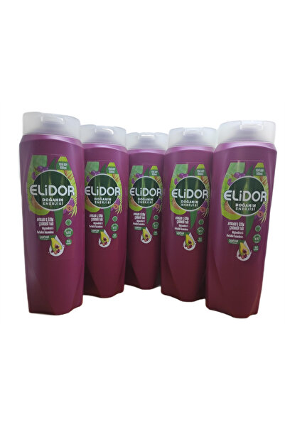 Elidor AVAKADO & ÜZÜM ÇEKİRDEĞİ YAĞI ŞAMPUAN 500 ML X 5 ADET