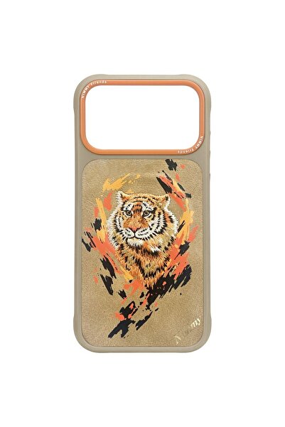 Nimmy Husă Tiger MagSafe pentru iPhone 17 Pro - Maro