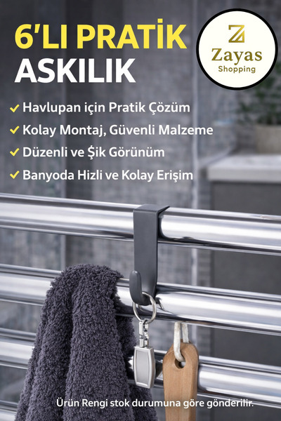 Zayas Shopping 6 ADET PRATİK ASKI