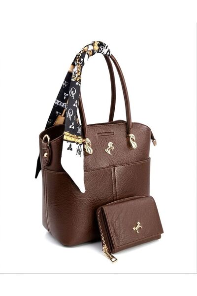 Miami Polo Women's Scarf Bag with Hand Shoulder Strap, 3 Compartments, Soft L...