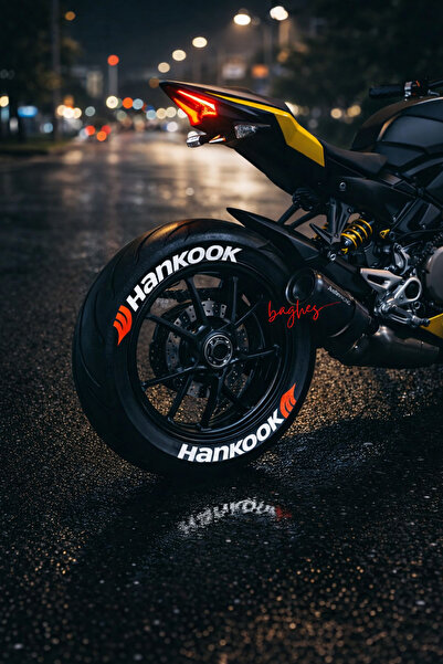 Baghes Hankook Motosiklet Ve Otomobil Araç 3d Oto Lastik Yazısı 4 Adet Sticke...