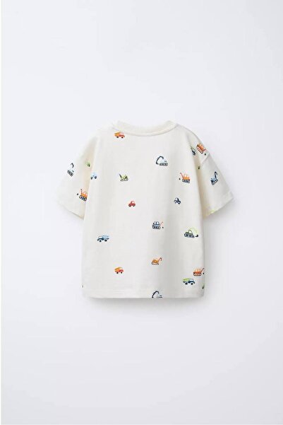 Leni Kids İş Makineleri Baskılı Erkek Çocuk Tshirt
