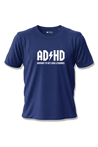 North Whiskers Adhd Highway to Hey Look a Squirrel Humorous Printed 100% Cott...