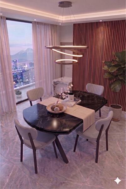 Avenza living Nova Serisi Modern Yemek Masası Takımı - 4 Kişilik Salon & Mutf...