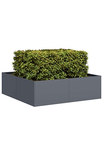 vidaxl Jardiniera Antracit 100x100x30 cm Otel