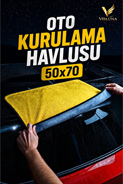 VİSLUNA Premium Oto Temizlik Paketi 3’lü Set – Çizmez Mikrofiber Yıkama Eldiveni & Süper Emici Kurulama Bezi Güderi Bez