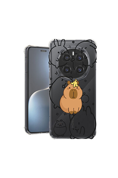 bestcase Husă Antișoc pentru Honor Magic7 Pro, Capibara Kawaii de Desene Anim...