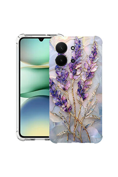 bestcase Husă Antișoc pentru Xiaomi Redmi 15C 4G (171mm), Florală - Hortensie...