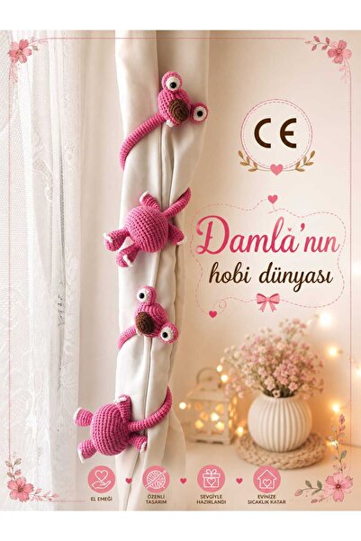 Damla Sid perde tutucu - pembe