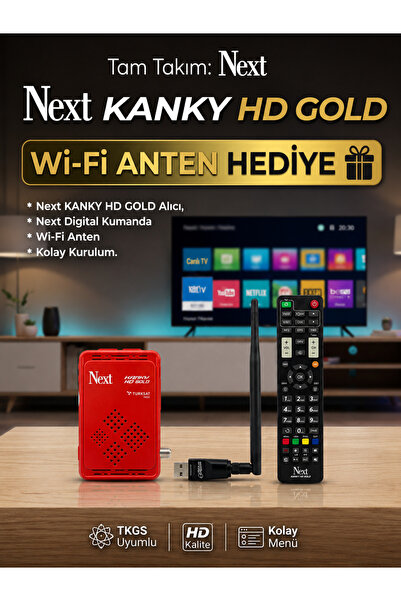 NEXT NEXTSTAR Next Kanky Çanaklı-Çanaksız Wi-Fi Dahil Full HD Uydu Alıcısı