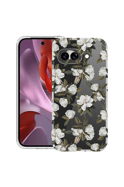 bestcase Husă Antișoc pentru Google Pixel 10a, Florală - Flori de Magnolie Pa...