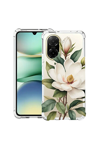 bestcase Αντικραδασμική Θήκη για Xiaomi Redmi A5 (171mm), Φλοράλ - Λευκή Μανό...