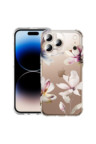 bestcase Αντικραδασμική Θήκη για Apple iPhone 17 Pro, Φλοράλ Σχέδιο Μανόλιας,...