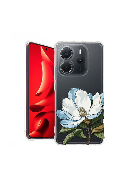 bestcase Αντικραδασμική Θήκη για Xiaomi Redmi Note 14 4G, Φλοράλ - Μπλε Μανόλ...