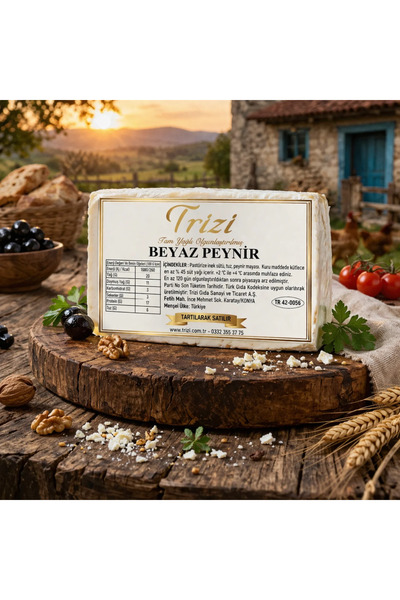 trizi Tam Yağlı Olgunlaştırılmış Orta Sert İnek Beyaz Peynir 550-600 GR