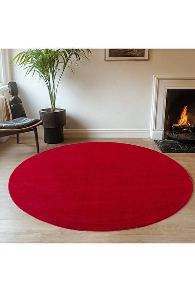 VivaDeco Joy Rug Red, Round, D80 cm