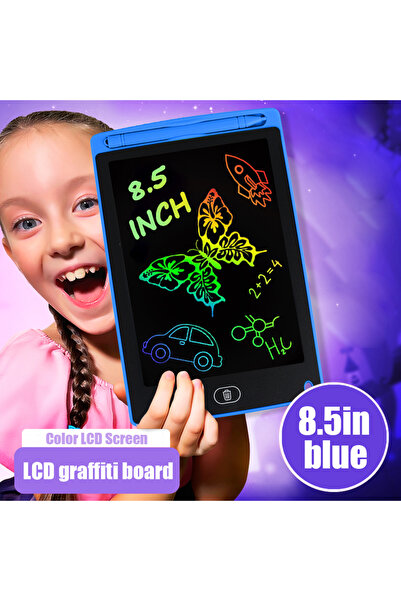 Choice1 لوح كتابة LCD أزرق مقاس 8.5 بوصة، لوحة رسم، سبورة للعد والكتابة اليدو...