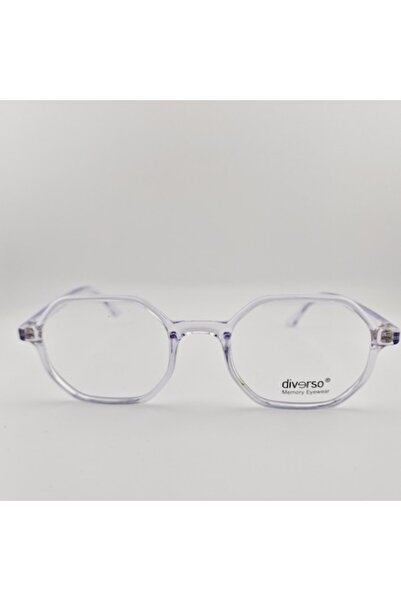 Diverso Ochelari de damă unisex C4 hexagonali din acetat transparent
