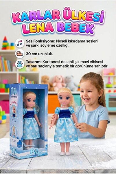Tıfıl Toys Lena Snowy Baby Karlar Ülkesi Bebek - 30 cm Şarkı Söyleyen ve Kıkı...