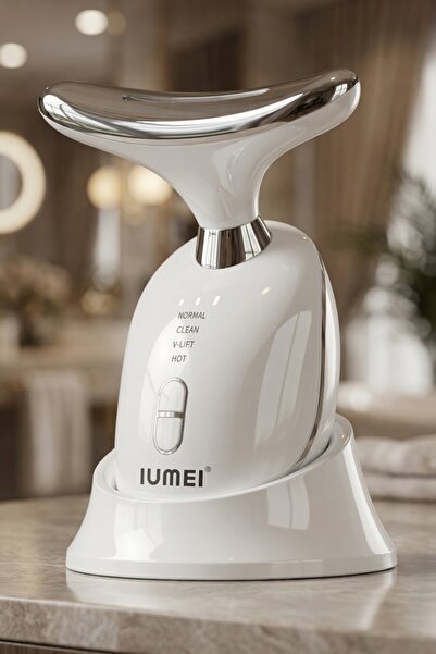 IUMEI EMS Yüz Boyun Cihazı 4 LED Işıklı Gıdık Toparlayıcı Anti Aging Lift