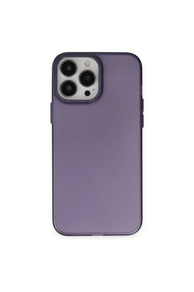 New Face ILKESHOP غطاء معدني جديد لهاتف iPhone 14 Pro - (184920) أرجواني غامق
