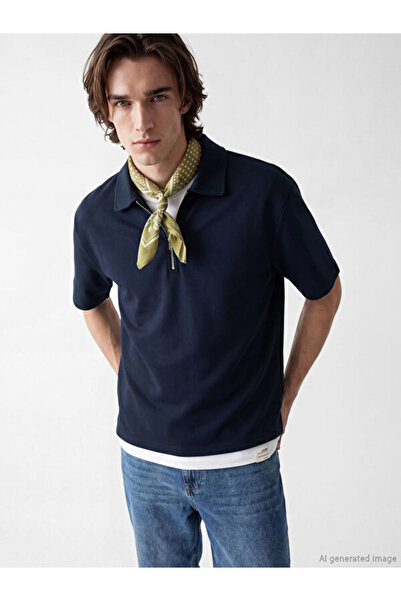 LC Waikiki Men's T-Shirt with a Roba Collar in Reverse Style from Uzg Store