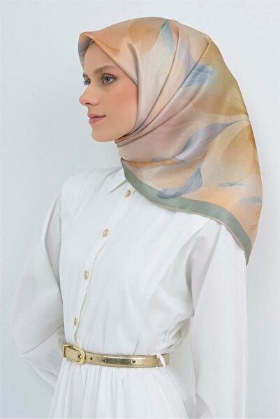 Armine Batik Çiçek Desen Saf İpek Sura Eşarp