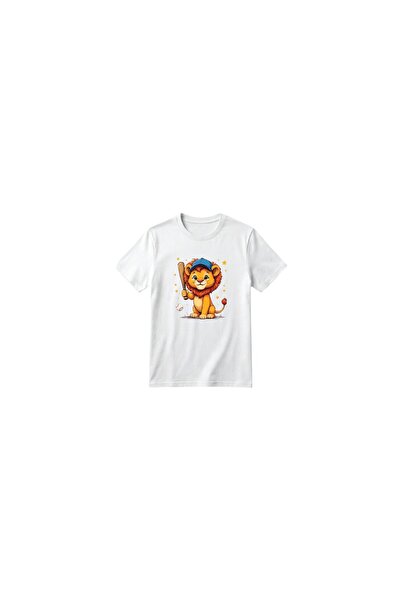 ERDEM KIDS Tricou casual din bumbac, cu mânecă scurtă, cu imprimeu, pentru fe...
