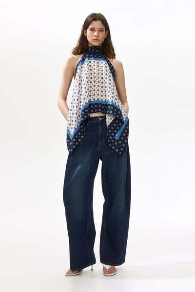 H&M Satin halterneck top