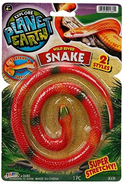 Jaru Planet Earth Esnek Vahşi Nehir Yılanı - Parlak Kırmızı