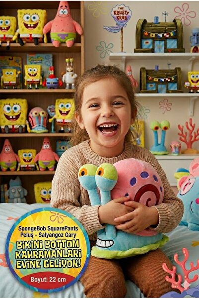 TOYFEST Nickelodeon SpongeBob SquarePants Salyangoz Gary Peluş Oyuncak Yumuşa...