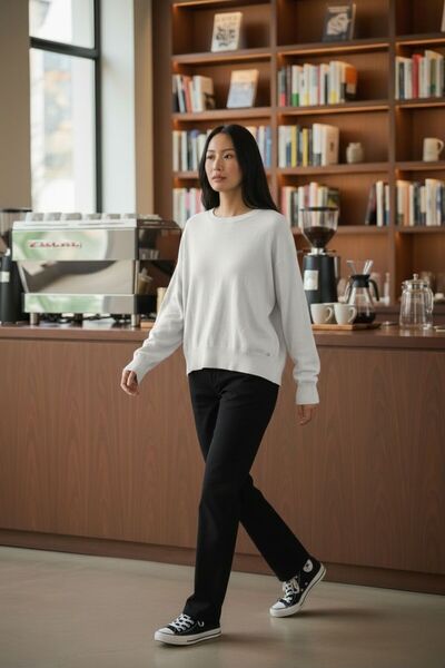 White Wise Cotton and TENCEL™ blouse