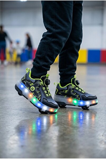 Tekiner PATENLİ IŞIKLI SPOR AYAKKABISI TEKERLEKLİ SNEAKERS