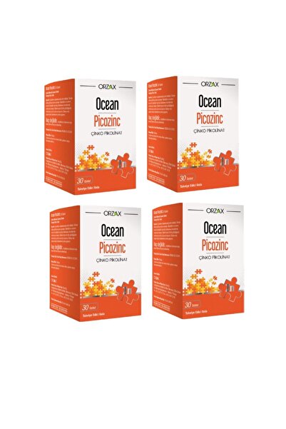Orzax Ocean Picozinc Çinko Pikolinat 30 Tablet 4 Adet