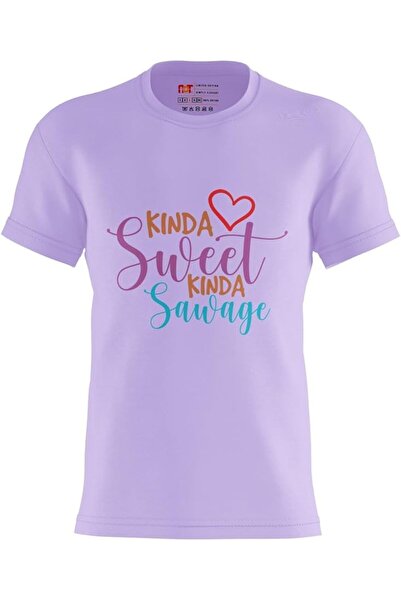 not Women's Printed Design T-Shirt(KINDA SWEET KINDA SAWAGE)| Round Neck Regular Fit T-shirt