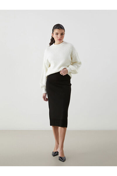 LC Waikiki Women's Knitwear Skirt with Elastic Waist