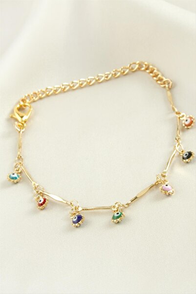ZERO LAND Ilkeshop Nazar Boncuk (20745) Enamel Bracelet-Colorful
