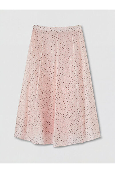 LC Waikiki Elastic Waist Polka Dot Flared Skirt