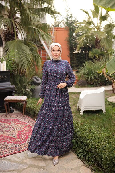 SAHRA BUTİK YARIM PATLI VİSKON ELBİSE