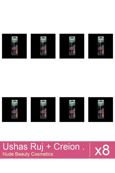 Makeup Set 8x Ushas Lipstick + Pencil. no. 13