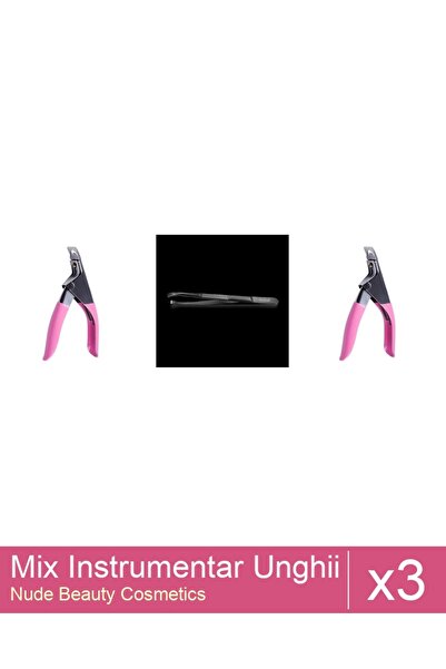 Makeup Set Mix 3 produse Forfecute: Penseta profesionala neagra subtire - One...