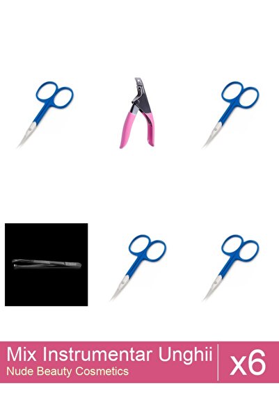 Makeup Set Mix 6 produse Forfecute: Penseta profesionala neagra subtire - One...