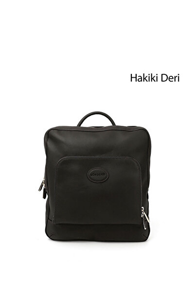 LC Waikiki Nevavm Women's Emerald-Black Genuine Leather Handbag and Backpack ...