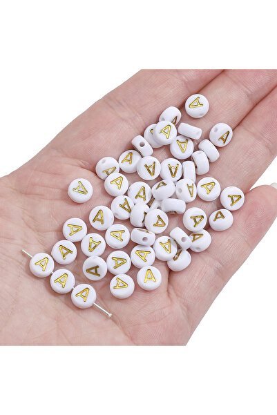 Choice5 4X7mm 100pcs A About 100Pcs Acrylic English Letter Flat Beads Unique ...