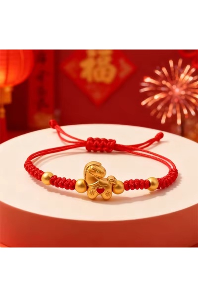 Choice3 Style E 1pcs 2026 Horse Year Red Lucky Braided Rope Bracelet For Chin...