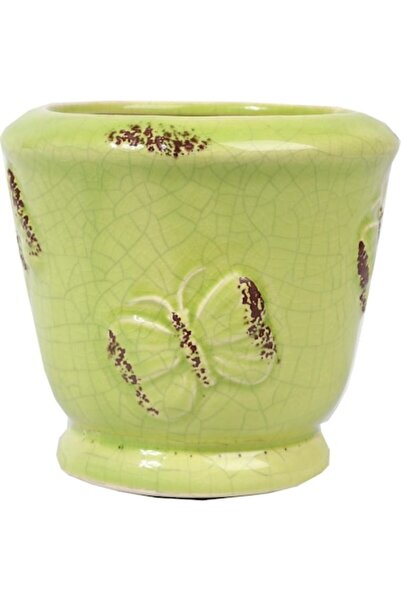 Goliat Ghiveci decorativ Goliat, ceramică verde, 10x9cm