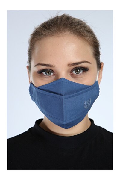 Piano Luce Unisex Haki Yıkanabilir 3 Katlı Pamuklu Ayarlanabilir Lastik Maske...