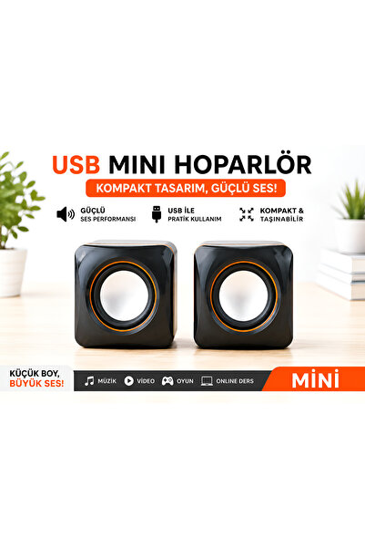 Dexmon USB Mini Hoparlör Bilgisayar PC Laptop Telefon Uyumlu Güçlü Ses Gaming...