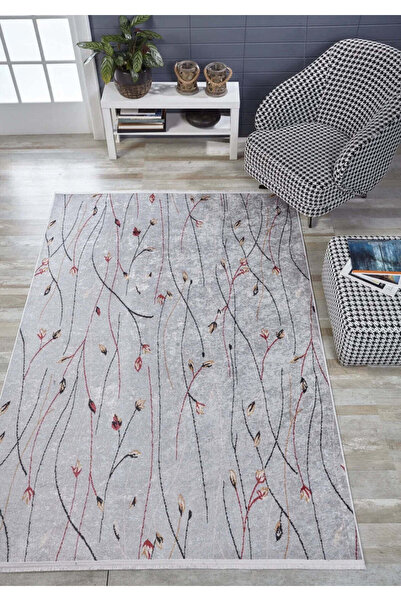halinet Halı.Net White Modern Washable Non-Slip Living Room Carpet Haln-Hln1657